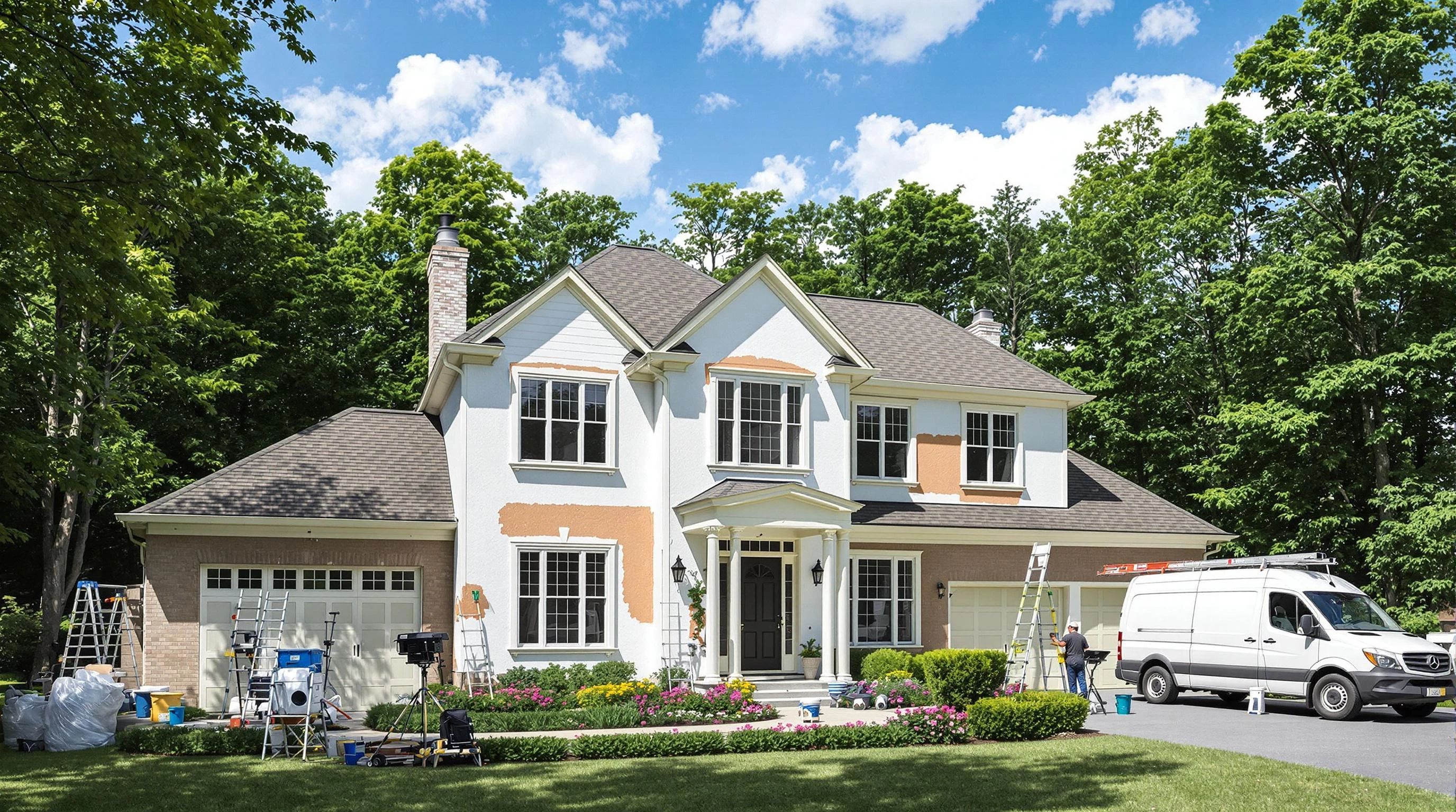 Lyndhurst House Painters painting crew working in Euclid, OH