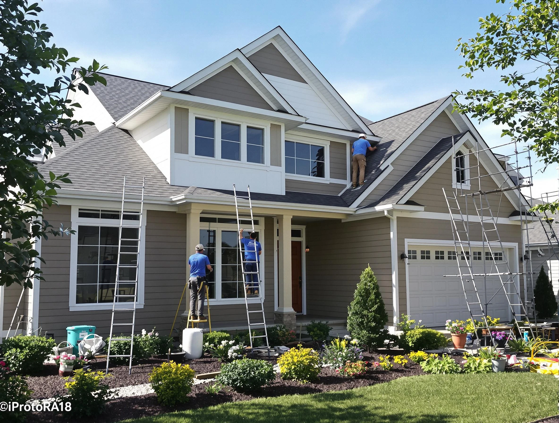 Detailed exterior painting by Lyndhurst House Painters in Lyndhurst