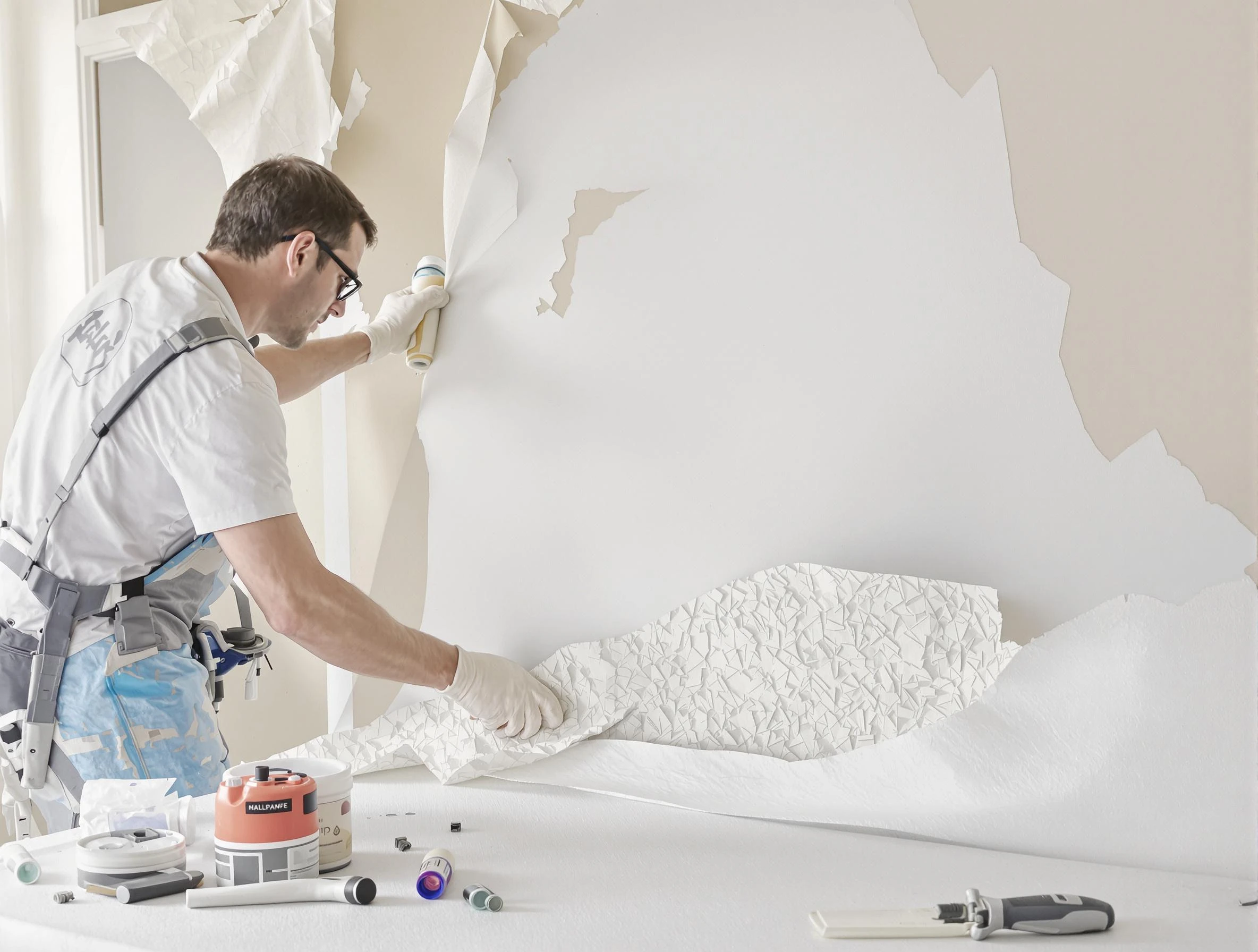 Detailed wallpaper removal and wall prep by Lyndhurst House Painters in Lyndhurst
